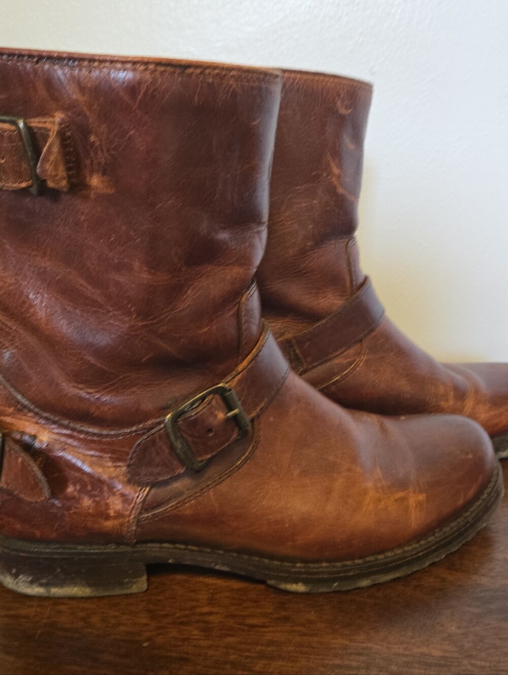 FRYE Veronica Short Boot Leather Antique Brown Womens 9 - Picture 2 of 11